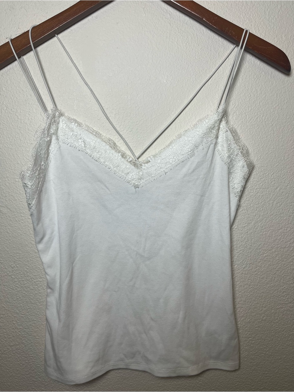 Y2K White Lace Trim Layering Cami Tank Top